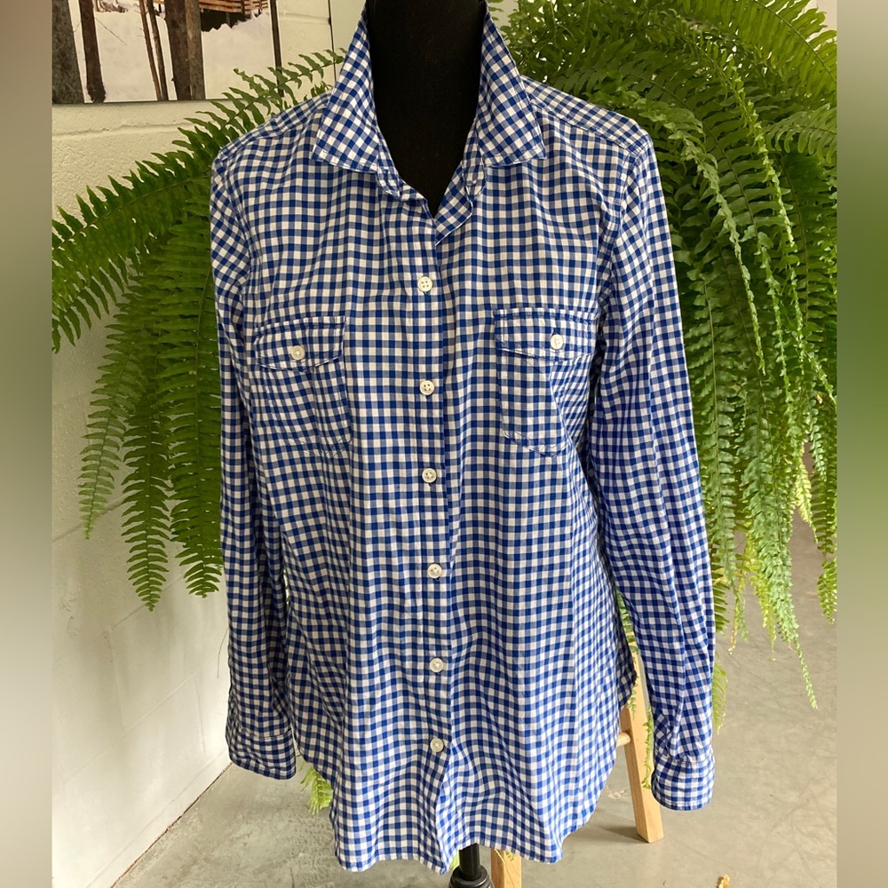 Old Navy Gingham Check L/S Button-down women’s Lg